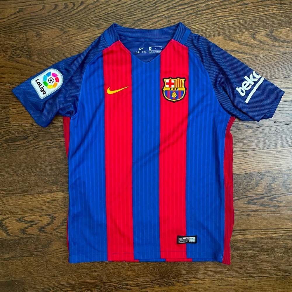 Nike FC Barcelona Home Youth Soccer Jersey- 2016/17